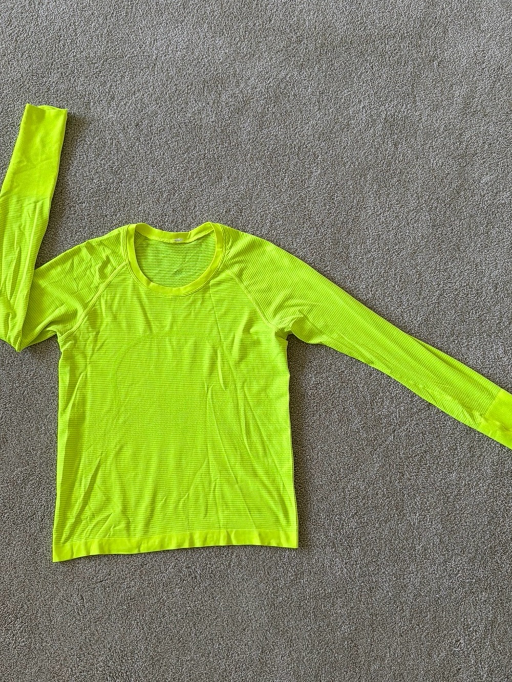 Lululemon Neon Yellow Long-Sleeve Performance Top